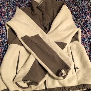 White and grey North Face